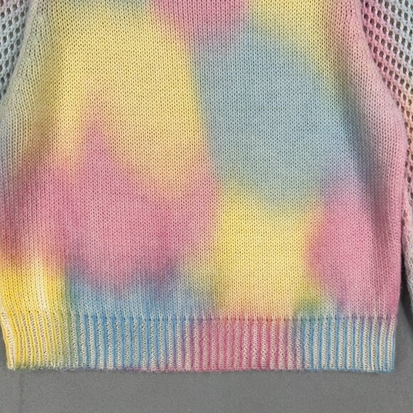 Love Shack Fancy Sweater Womens XS Pastel Rainbow Rosie Pullover Alpaca Wool - Picture 4 of 15